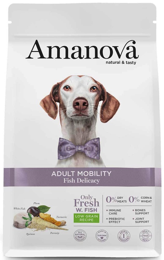 AMANOVA ΤΡΟΦΗ ΣΚΥΛΟΥ AMANOVA ADULT MOBILITY FISH DELICACY ΛΕΥΚΟ ΨΑΡΙ 10KG