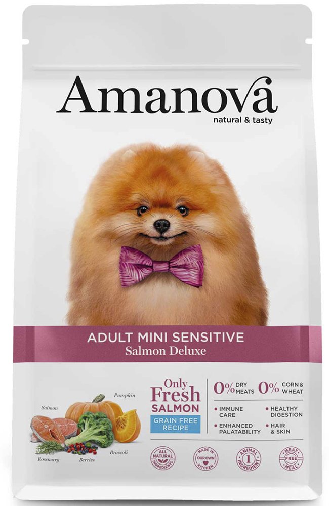 AMANOVA ΤΡΟΦΗ ΣΚΥΛΟΥ AMANOVA ADULT MINI SENSITIVE DELUXE ΣΟΛΟΜΟΣ 2KG
