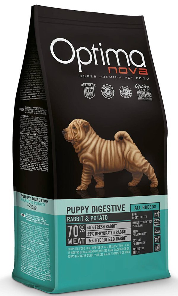 OPTIMANOVA ΤΡΟΦΗ ΣΚΥΛΟΥ OPTIMANOVA PUPPY DIGESTIVE ΚΟΥΝΕΛΙ - ΠΑΤΑΤΑ 2KG