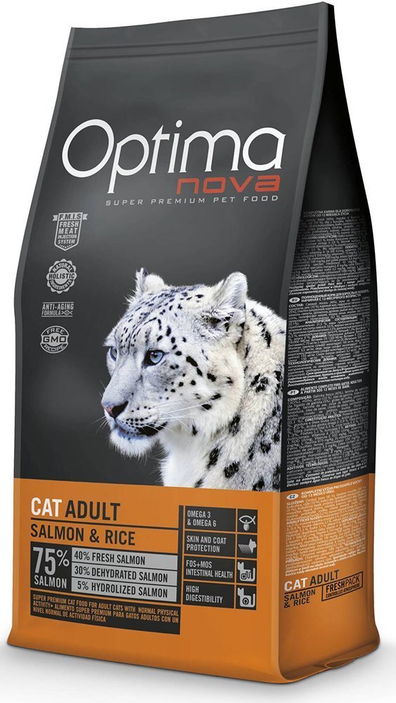 OPTIMANOVA ΤΡΟΦΗ ΓΑΤΑΣ OPTIMANOVA ADULT ΣΟΛΟΜΟΣ - ΡΥΖΙ 2KG