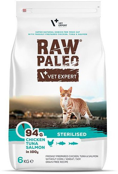 RAW PALEO ΤΡΟΦΗ ΓΑΤΑΣ RAW PALEO STERILISED ΚΟΤΟΠΟΥΛΟ-ΤΟΝΟΣ-ΣΟΛΟΜΟΣ 6KG