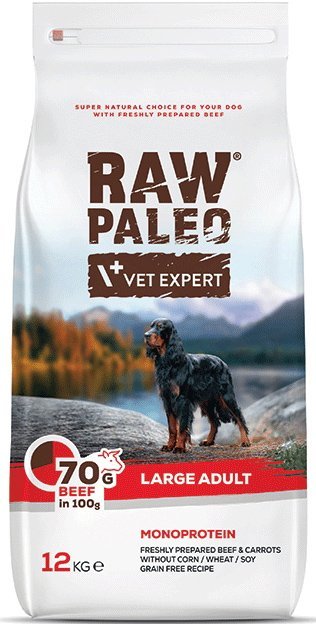 RAW PALEO ΤΡΟΦΗ ΣΚΥΛΟΥ RAW PALEO ADULT LARGE ΒΟΔΙΝΟ 12KG