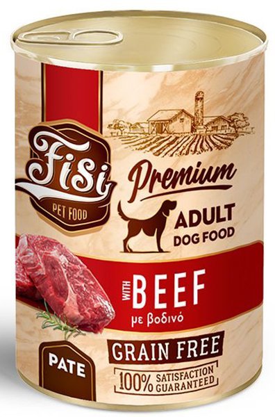 FISI ΚΟΝΣΕΡΒΑ ΣΚΥΛΟΥ FISI ΒΟΔΙΝΟ ΠΑΤΕ 400GR