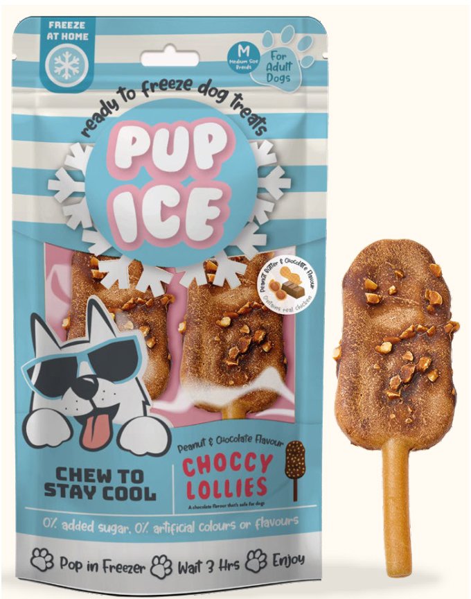 PUP ICE ΠΑΓΩΤΟ PUP ICE ΦΥΣΤΙΚΟΒΟΥΤΥΡΟ - ΣΟΚΟΛΑΤΑ 2ΤΜΧ 90GR