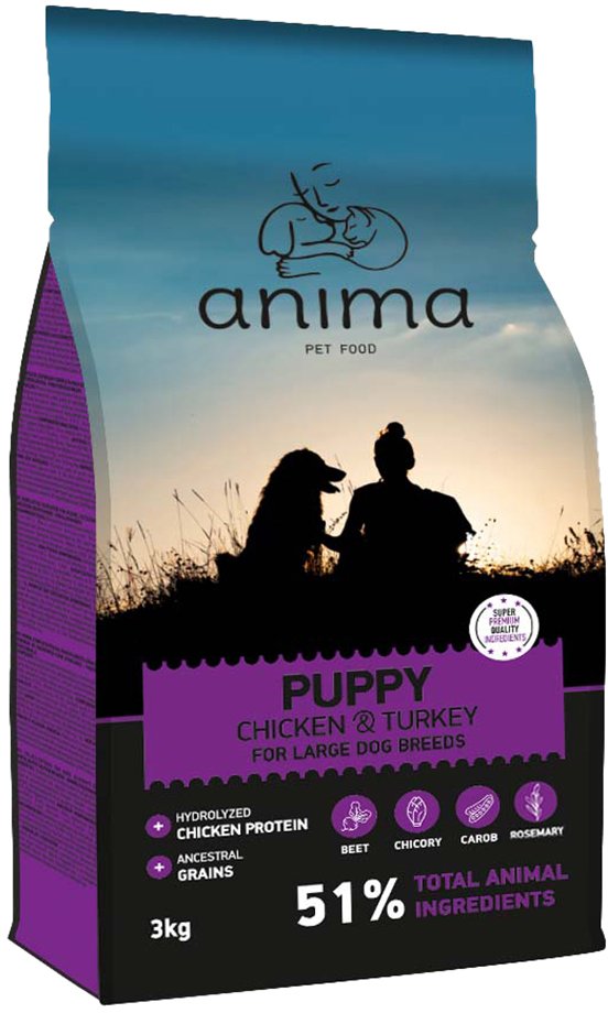 ANIMA ΤΡΟΦΗ ΣΚΥΛΟΥ ANIMA PUPPY LARGE ΚΟΤΟΠΟΥΛΟ - ΓΑΛΟΠΟΥΛΑ 3KG