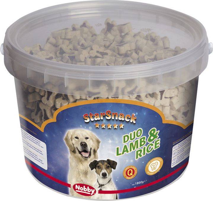 ΣΝΑΚ ΣΚΥΛΟΥ NOBBY BUCKET ΑΡΝΙ ΚΑΙ ΡΥΖΙ 1,8KG