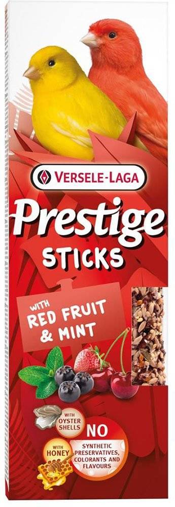 STICKS ΓΙΑ ΚΑΝΑΡΙΝΙΑ PRESTIGE RED FRUITS - MINT (2ΤΜΧ Χ 30G)