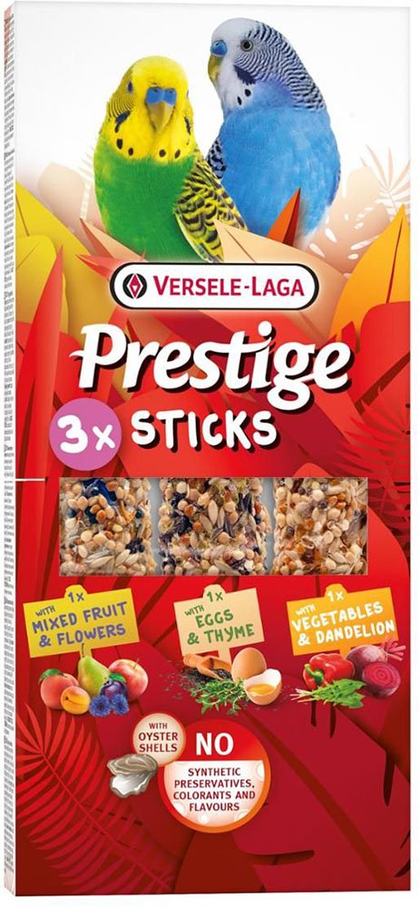 PRESTIGE STICKS ΓΙΑ BUDGIES PRESTIGE TRIPLE VARIETY PACK (3ΤΜΧ Χ 30G)