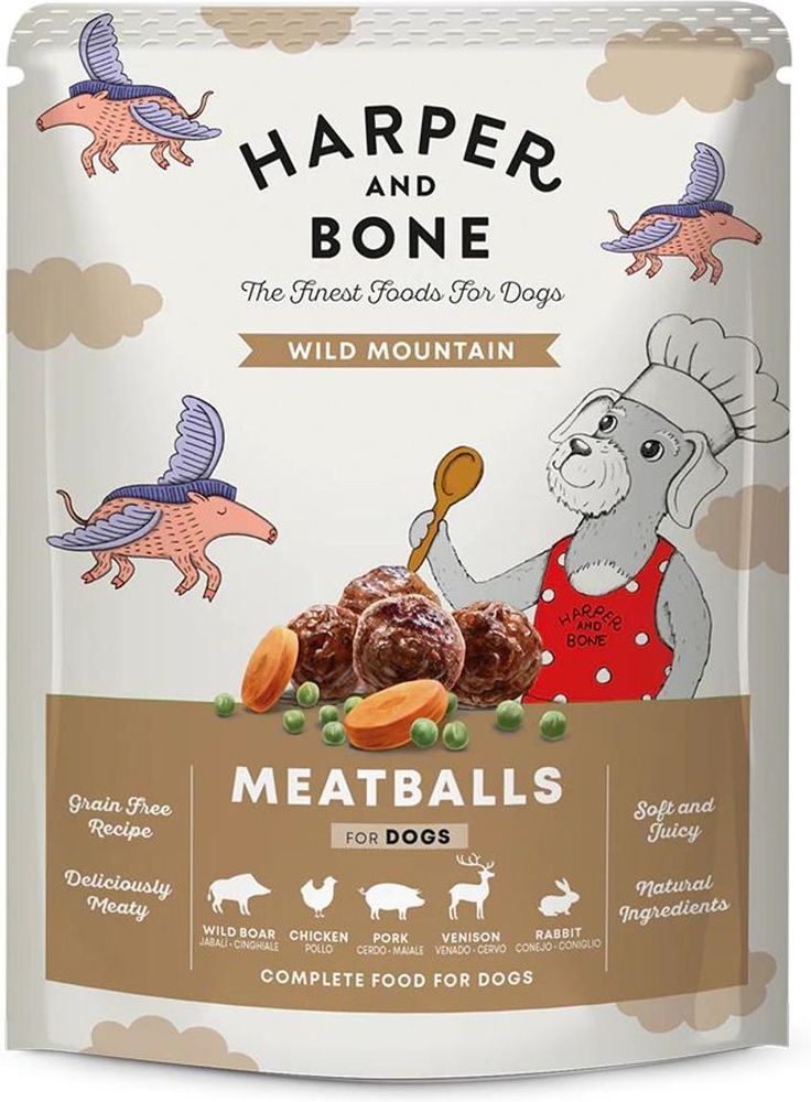 HARPER - BONE ΥΓΡΗ ΤΡΟΦΗ ΣΚΥΛΟΥ HARPER - BONE METABALLS WILD MOUNTAIN (300G)