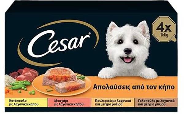 ΚΟΝΣΕΡΒΑ ΣΚΥΛΟΥ CESAR ΚΟΤΟΠΟΥΛΟ,ΜΟΣΧΑΡΙ,ΠΟΥΛΕΡΙΚΑ - ΓΑΛΟΠΟΥΛΑ (4ΤΜΧ X 150GR)