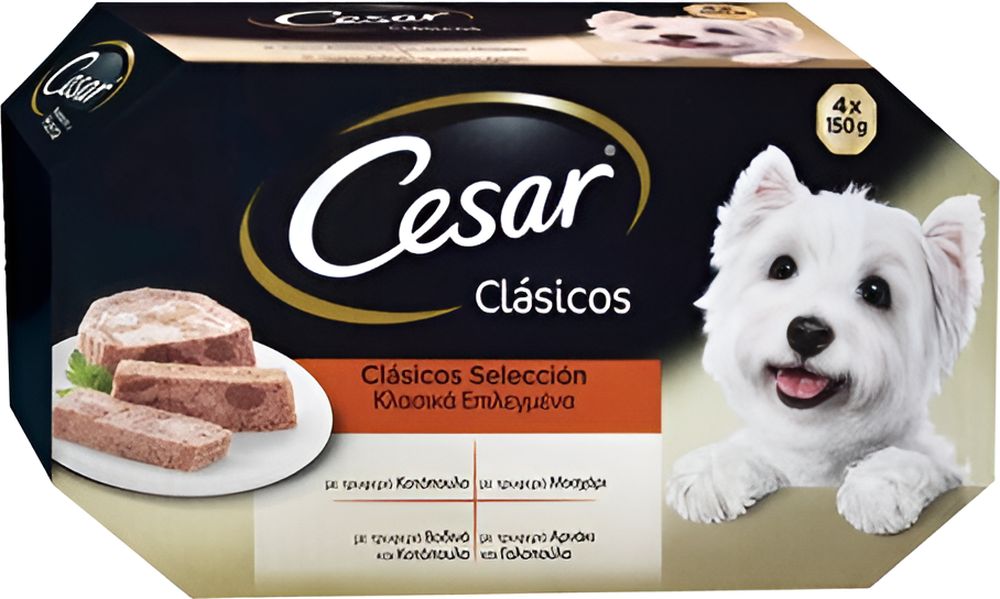 CESAR ΚΟΝΣΕΡΒΑ ΣΚΥΛΟΥ CESAR ΚΟΤΟΠΟΥΛΟ, ΜΟΣΧΑΡΙ, ΑΡΝΙ, ΒΟΔΙΝΟ - ΓΑΛΟΠΟΥΛΑ (4ΤΜΧ X 150GR)