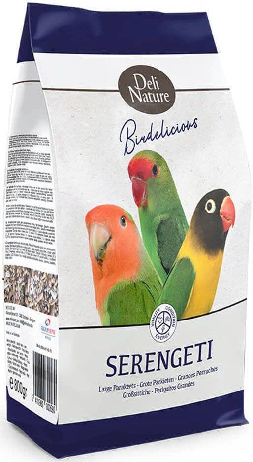 ΤΡΟΦΗ DELI NATURE BIRDELICIOUS LARGE PARAKEETS SERENGETI (800GR)