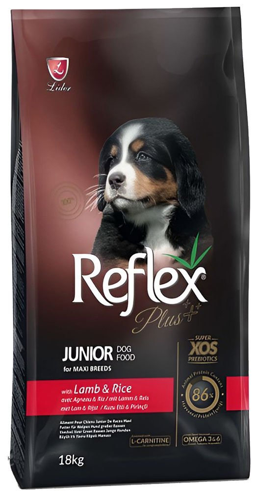 REFLEX PLUS ΤΡΟΦΗ REFLEX PLUS MAXI BREED JUNIOR LAMB - RICE (18KG)