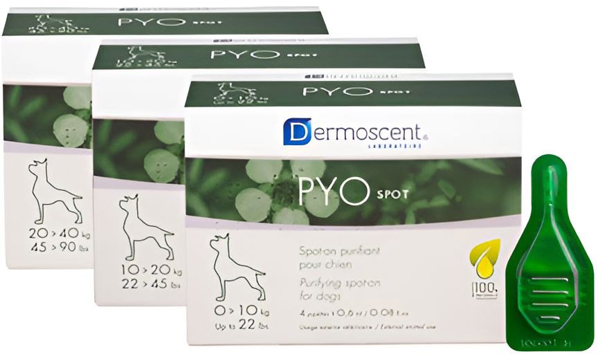 DERMOSCENT ΑΜΠΟΥΛΕΣ DERMOSCENT PYOSPOT DOGS (20-40 KG / 4Χ2,4ML)