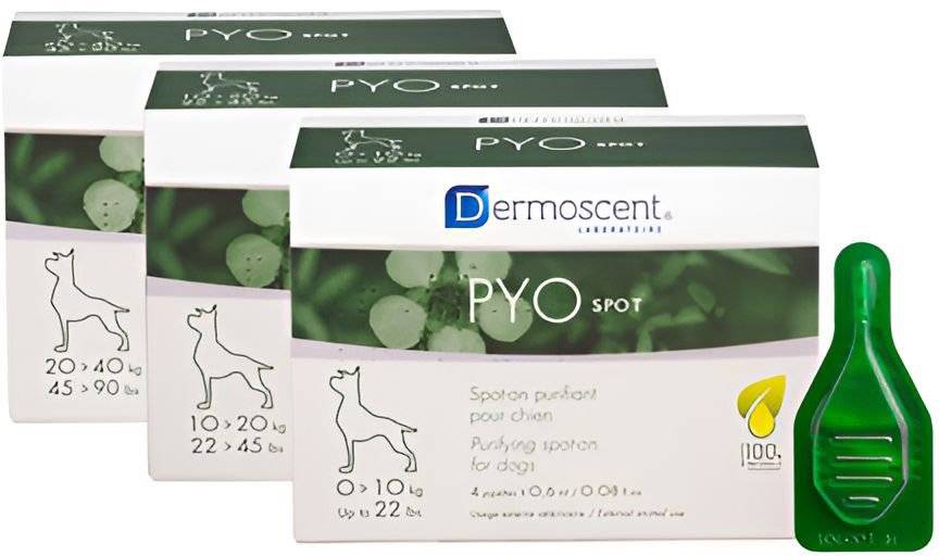 ΑΜΠΟΥΛΕΣ DERMOSCENT PYOSPOT DOGS (20-40 KG / 4Χ2,4ML)