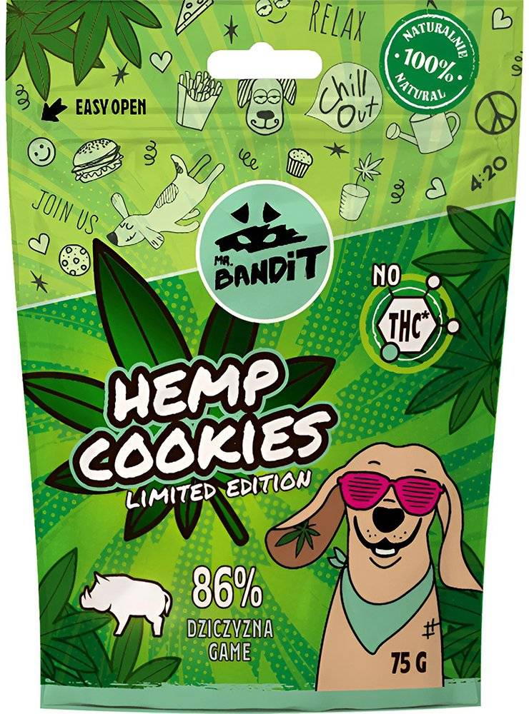 ΛΙΧΟΥΔΙΕΣ ΣΚΥΛΟΥ VET EXPERT MR BANDIT HEMP COOCKIES GAME (75 GR)