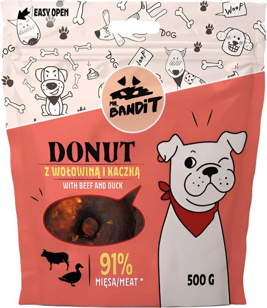 ΛΙΧΟΥΔΙΕΣ ΣΚΥΛΟΥ VET EXPERT MR BANDIT DONUT BEEF - DUCK (500 GR)