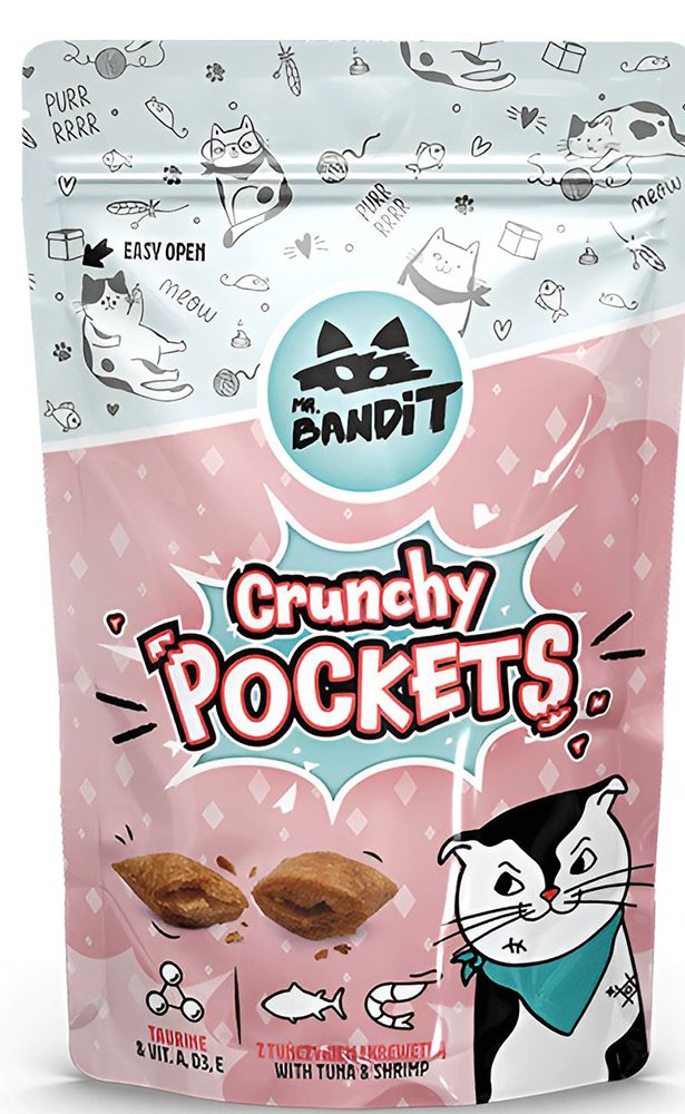 VET EXPERT ΛΙΧΟΥΔΙΕΣ ΓΑΤΑΣ VET EXPERT MR BANDIT CRUNCHY POCKETS TUNA - SHRIMP (40 GR)
