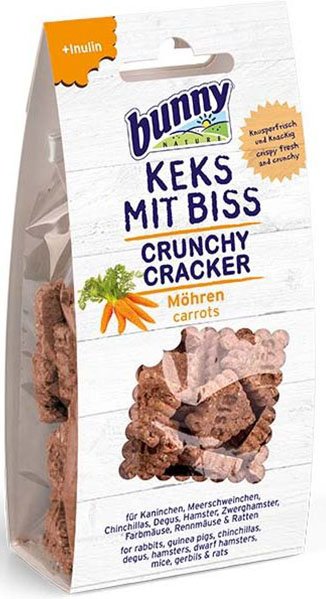 BUNNY NATURE ΣΝΑΚ ΓΙΑ ΧΑΜΣΤΕΡ BUNNY NATURE CRUNCHY CRACKER ΜΕ ΚΑΡΟΤΟ (50GR)
