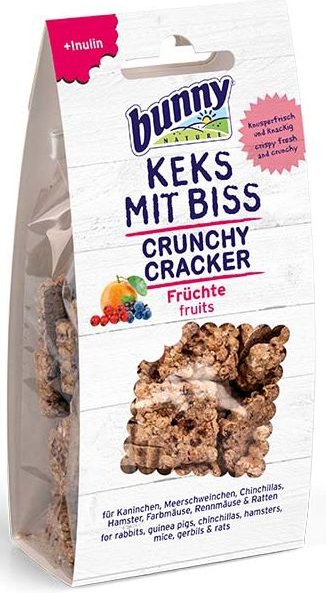 BUNNY NATURE ΣΝΑΚ ΓΙΑ ΧΑΜΣΤΕΡ BUNNY NATURE CRUNCHY CRACKER ΜΕ ΦΡΟΥΤΑ (50GR)