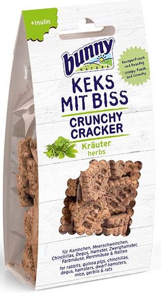 BUNNY NATURE ΣΝΑΚ ΓΙΑ ΧΑΜΣΤΕΡ BUNNY NATURE CRUNCHY CRACKER ΜΕ ΒΟΤΑΝΑ (50GR)
