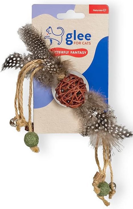 GLEE ΠΑΙΧΝΙΔΙ ΓΑΤΑΣ GLEE BUTTERFLY FANTASY ME CATNIP - JUTE (4,7CM)