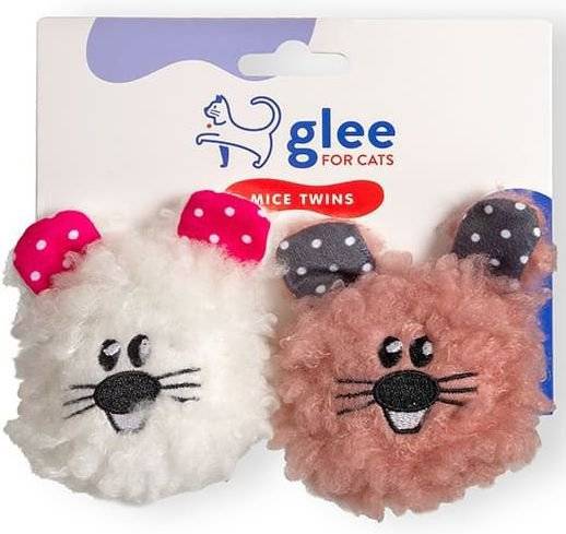 ΠΑΙΧΝΙΔΙ ΓΑΤΑΣ GLEE MICE DOT TWINS ΜΕ CATNIP (10X6CM)