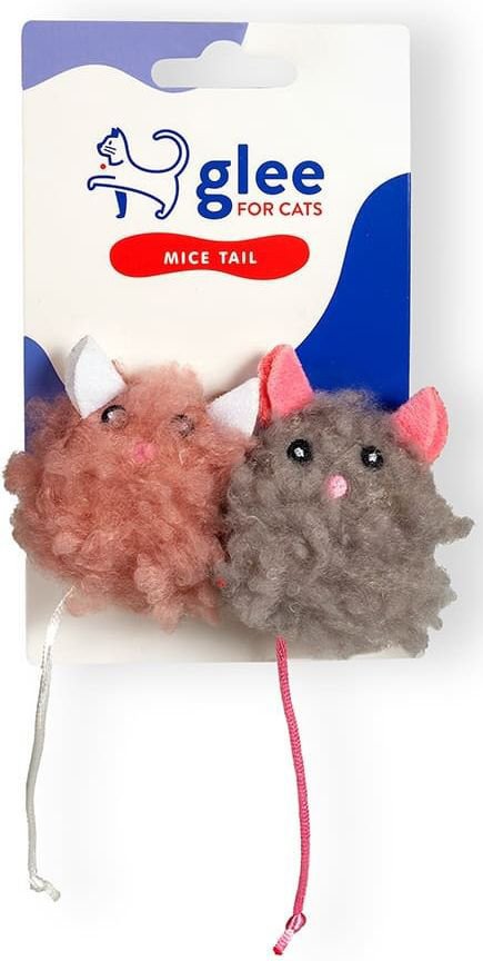 GLEE ΠΑΙΧΝΙΔΙ ΓΑΤΑΣ GLEE MICE TAIL TWINS ΜΕ CATNIP (7X4CM)