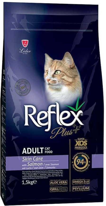 ΤΡΟΦΗ ΓΙΑ ΓΑΤΕΣ REFLEX PLUS SKIN CARE ADULT CAT SALMON (1,5KG)