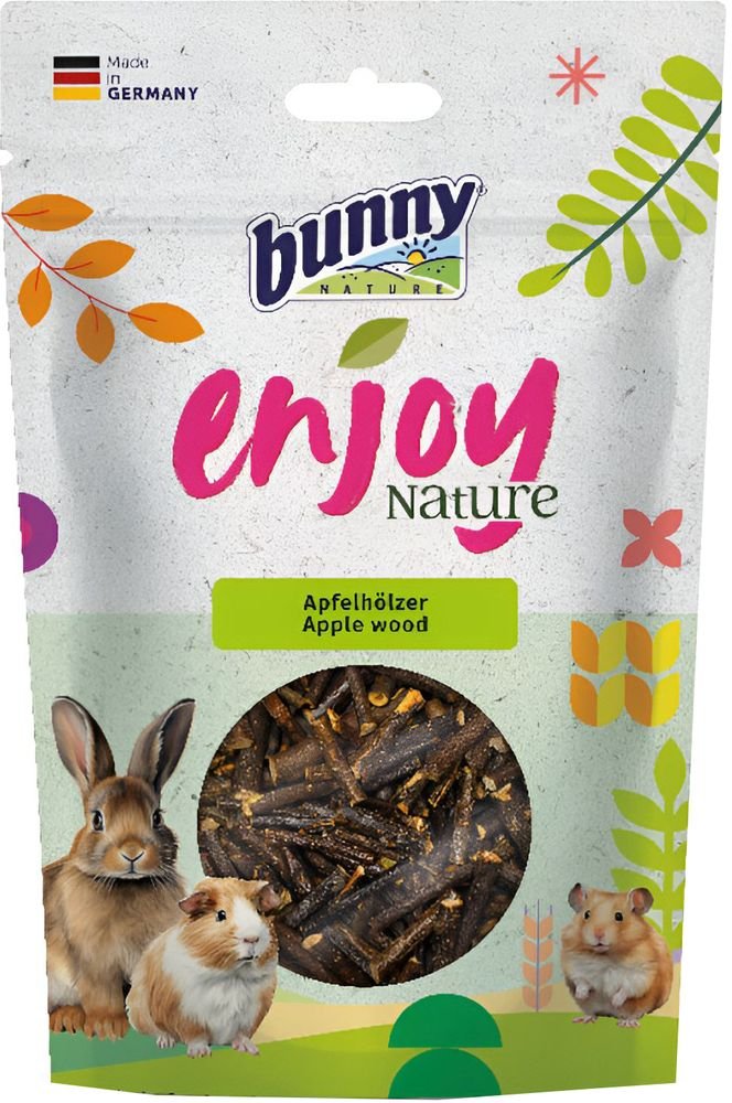 BUNNY NATURE ΛΙΧΟΥΔΙΑ ΤΡΩΚΤΙΚΩΝ BUNNY NATURE ENJOY NATURE ΜΕ ΞΥΛΟ ΜΗΛΟΥ (100GR)