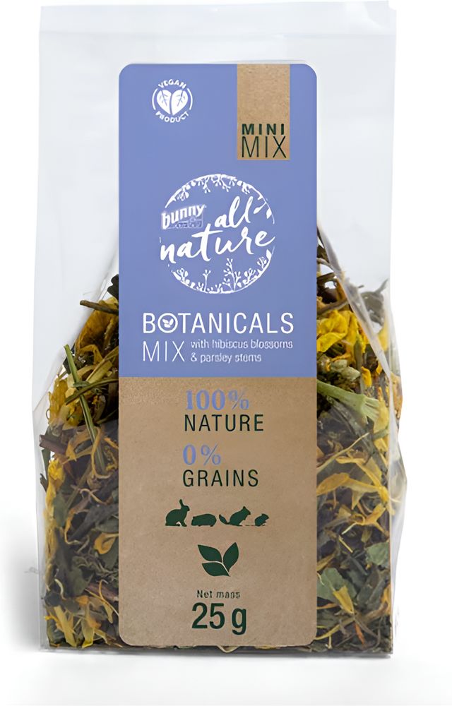 BUNNY NATURE ΧΟΡΤΑ ΤΡΩΚΤΙΚΩΝ BUNNY NATURE MINI MIX ΜΕ ΑΝΘΗ ΙΒΙΣΚΟΥ - ΜΙΣΧΟΙ ΜΑΙΝΤΑΝΟΥ (25GR)