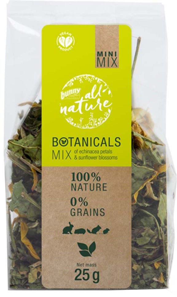 BUNNY NATURE ΧΟΡΤΑ ΤΡΩΚΤΙΚΩΝ BUNNY NATURE MINI MIX ΜΕ ΠΕΤΑΛΑ ΕΧΙΝΑΚΕΙΑΣ - ΑΝΘΗ ΗΛΙΑΝΘΟΥ (25GR)
