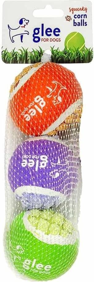 ΠΑΙΧΝΙΔΙ GLEE SQUEAKY CORN BALLS MULTICOLOR 6CM (3ΤΜΧ)