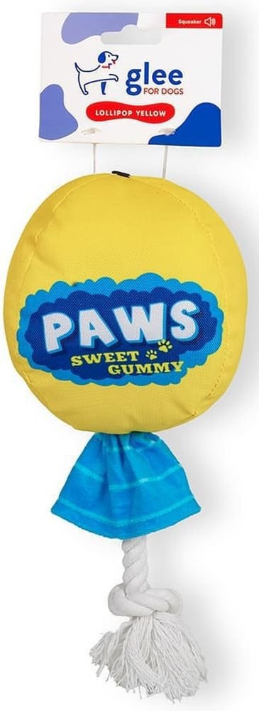 GLEE ΠΑΙΧΝΙΔΙ GLEE LOLLIPOP ROPE ΚΙΤΡΙΝΟ SQUEAKΥ