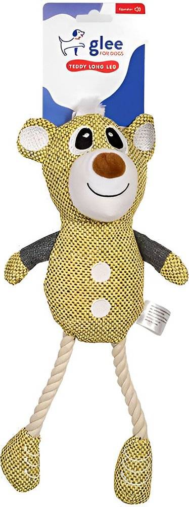 ΠΑΙΧΝΙΔΙ GLEE TEDDY ROPE LONG LEG ΚΙΤΡΙΝΟ SQUEAKΥ (35CM)