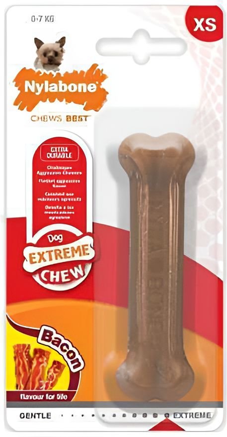 NYLABONE ΜΑΣΗΤΙΚΟ ΠΑΙΧΝΙΔΙ NYLABONE CHEW BACON XS