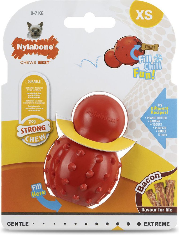 NYLABONE ΜΑΣΗΤΙΚΟ ΠΑΙΧΝΙΔΙ NYLABONE BACON STRONG CONE CHEW EXTRA SM