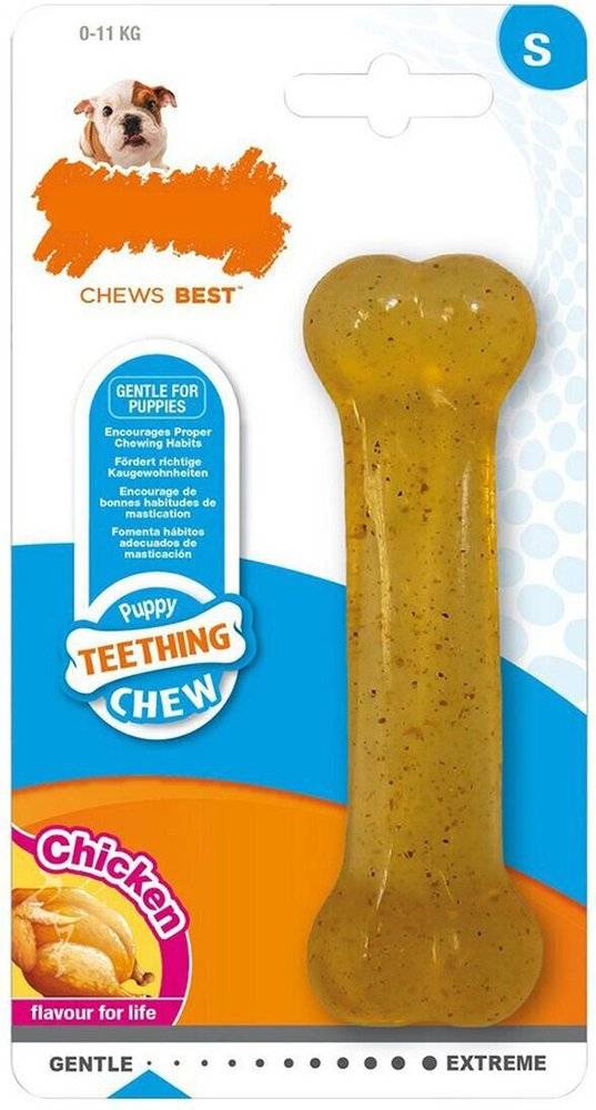 ΜΑΣΗΤΙΚΟ ΠΑΙΧΝΙΔΙ NYLABONE PUPPY BONE CΗICKEN M