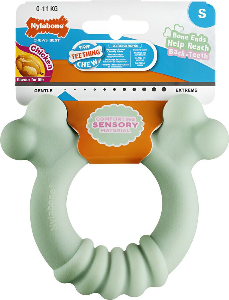 NYLABONE ΜΑΣΗΤΙΚΟ ΠΑΙΧΝΙΔΙ NYLABONE PUPPY TACTILE RING CHICKEN S