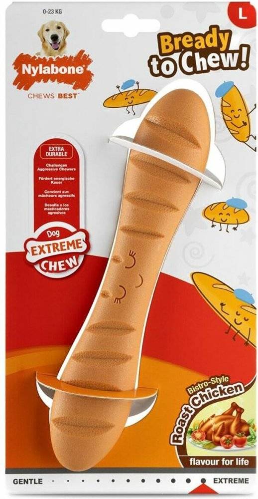 ΜΑΣΗΤΙΚΟ ΠΑΙΧΝΙΔΙ NYLABONE CHEW BAGUETTE CHICKEN L