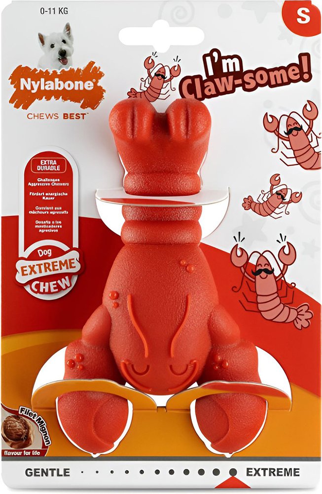 NYLABONE ΜΑΣΗΤΙΚΟ ΠΑΙΧΝΙΔΙ NYLABONE EXTREME CHEW LOBSTER FILET MIGNON S