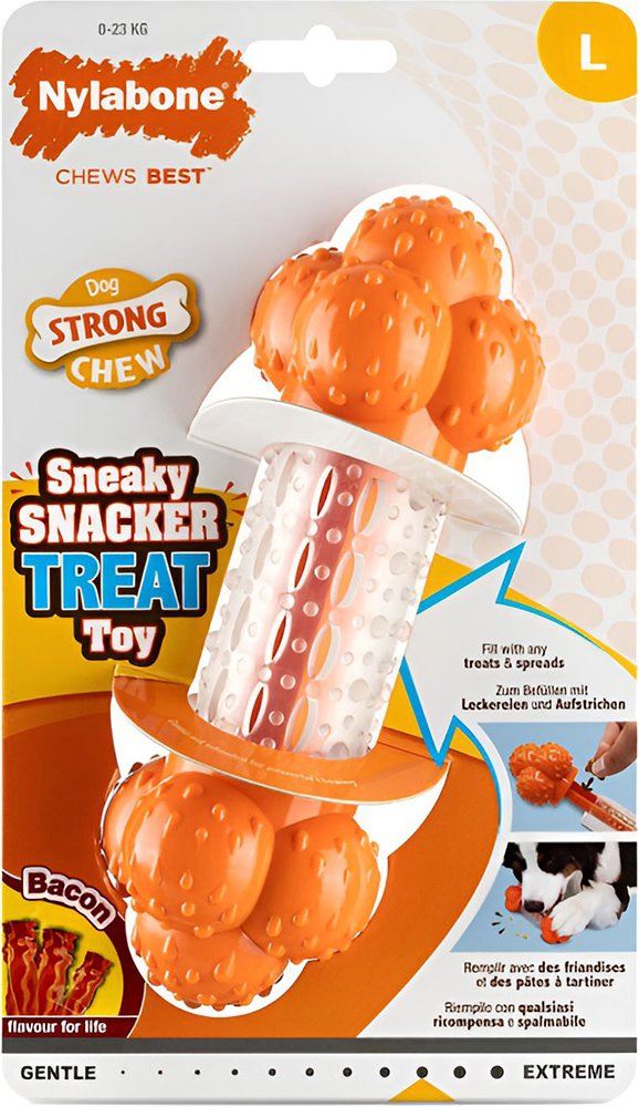 NYLABONE ΜΑΣΗΤΙΚΟ ΠΑΙΧΝΙΔΙ NYLABONE STRONG CHEW SNEAKY SNACKER BACON L