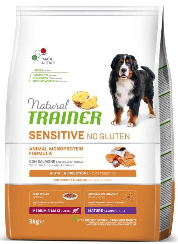 ΤΡΟΦΗ ΣΚΥΛΟΥ TRAINER SENSITIVE MINI MATURITY ΣΟΛΩΜΟΣ (3KG)