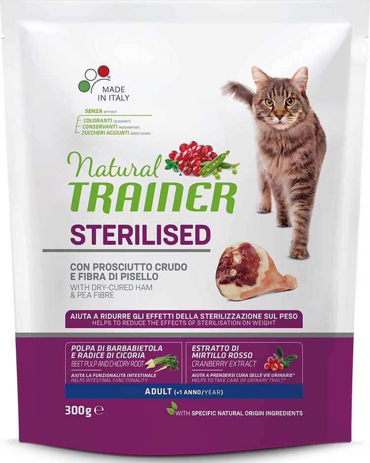 TRAINER ΤΡΟΦΗ ΓΑΤΑΣ TRAINER NATURAL CAT ADULT STERILISED ΠΡΟΣΟΥΤΟ (300GR)