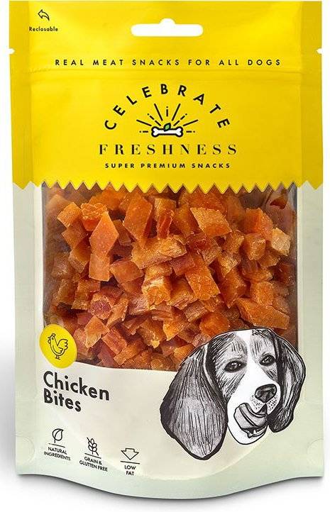 ΣΝΑΚ CELEBRATE FRESHNESS GRAIN FREE CHICKEN BITES (100GR)