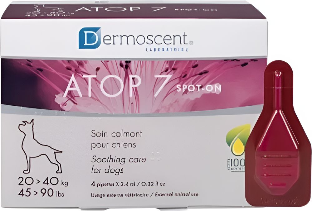 DERMOSCENT ΑΜΠΟΥΛΕΣ DERMOSCENT ATOP 7 SPOT ON 20-40 KG 4X2,4 ML