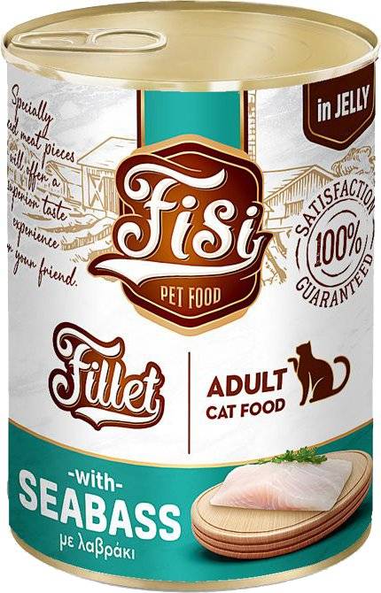 ΚΟΝΣΕΡΒΑ ΓΑΤΑΣ FISI ADULT ΛΑΥΡΑΚΙ ΣΕ ΖΕΛΕ (400GR)