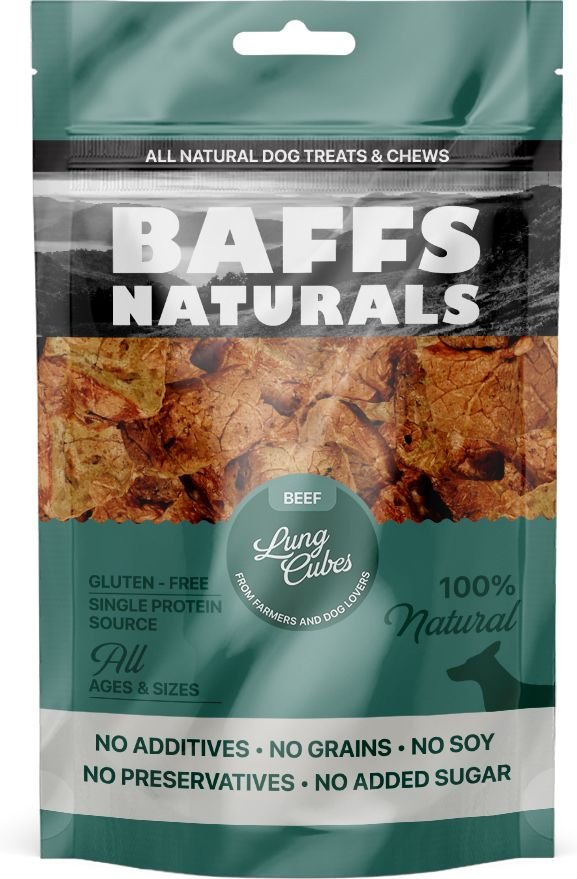 BUSTER ΣΝΑΚ BAFFS NATURALS LUNG CUBES ΜΟΣΧΑΡΙ (100GR)