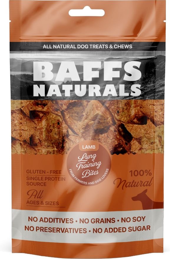 BAFFS NATURALS ΣΝΑΚ BAFFS NATURALS LUNG BITES ΑΡΝΙ (100GR)