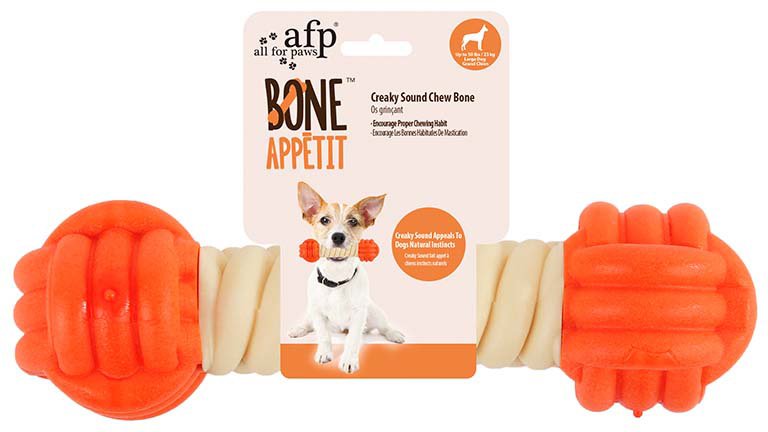 AFP ΜΑΣΗΤΙΚΟ ΠΑΙΧΝΙΔΙ ΣΚΥΛΟΥ AFP BONE APPETIT CREAKY SOUND CHEW S (13X4,5X4,5CM)